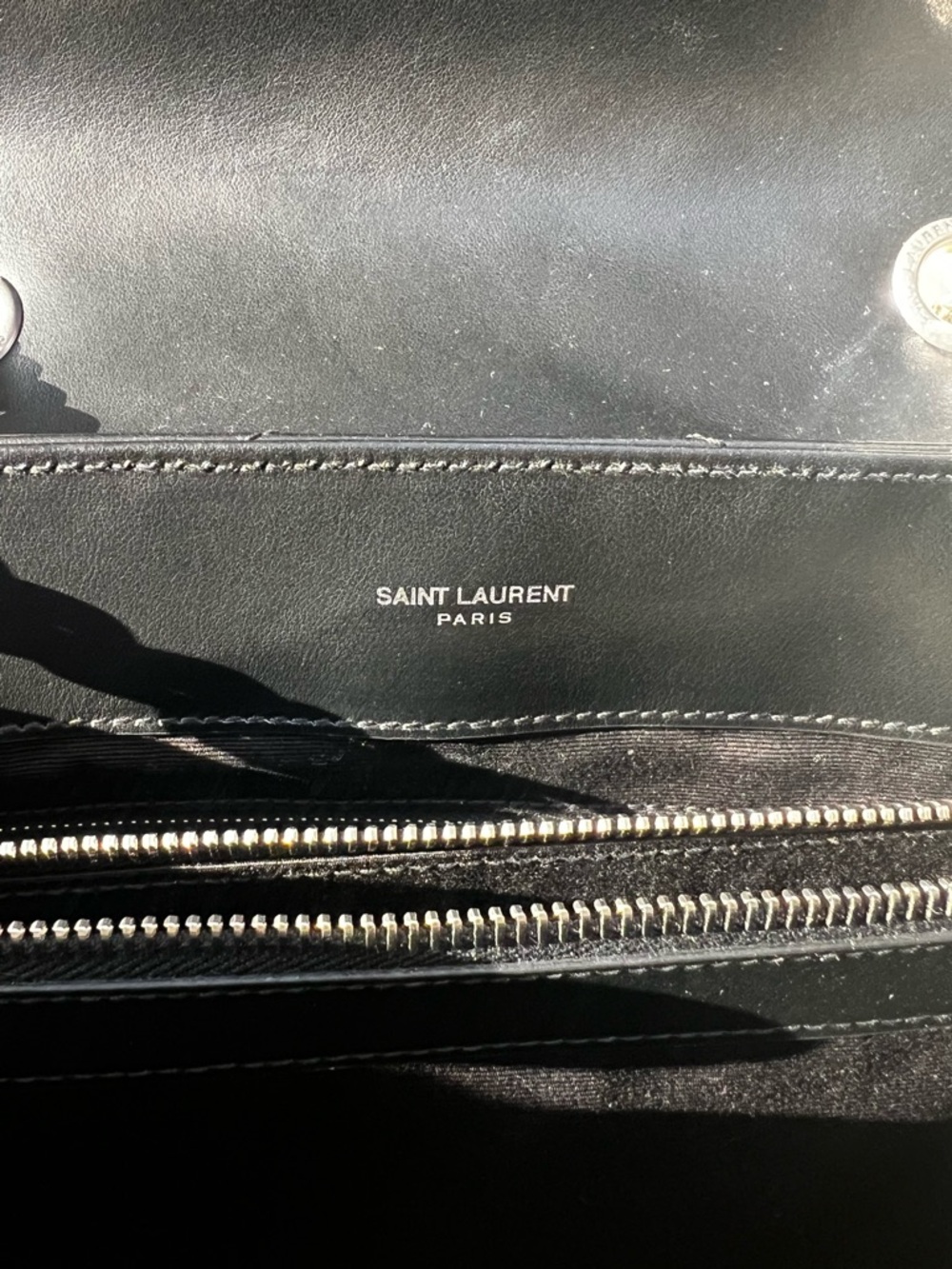New Saint Laurent Black Leather Shoulder Bag LouLou - Picture 8 of 15